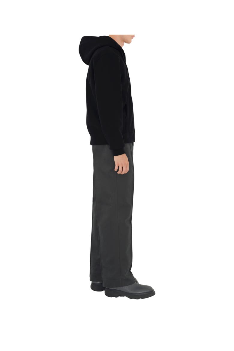 Logo Cotton Blend Zip Hoodie, Alternate, color, Coal
