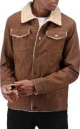 XRAY Faux Shearling Lined Trucker Jacket
