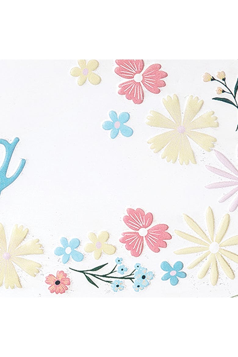 Happy Spring Floral Door or Wall Sign Decor 8.25" x 31.69", Alternate, color, Red