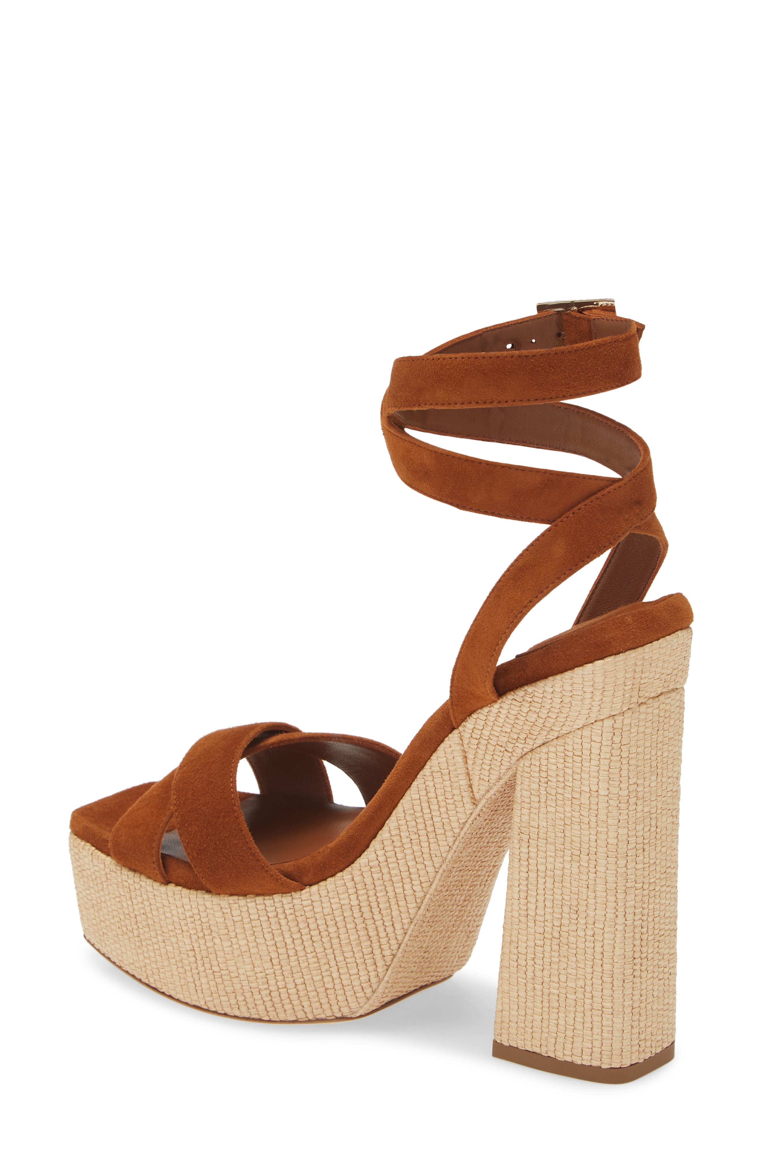 Jimmy Choo Gaia Ankle Wrap Platform Sandal, Alternate, color, 