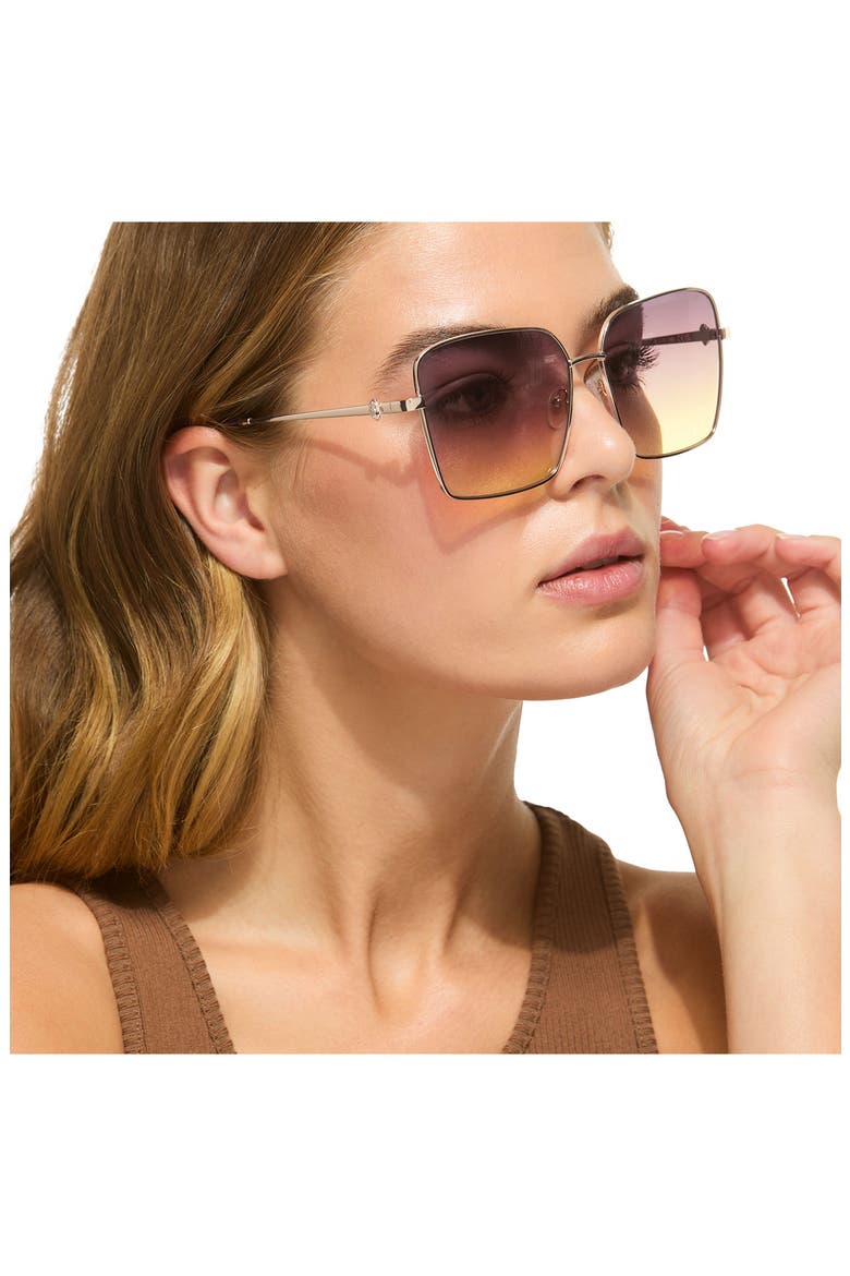 61mm Sunglasses, Alternate, color, GOLD COPPER/ PLUM SF