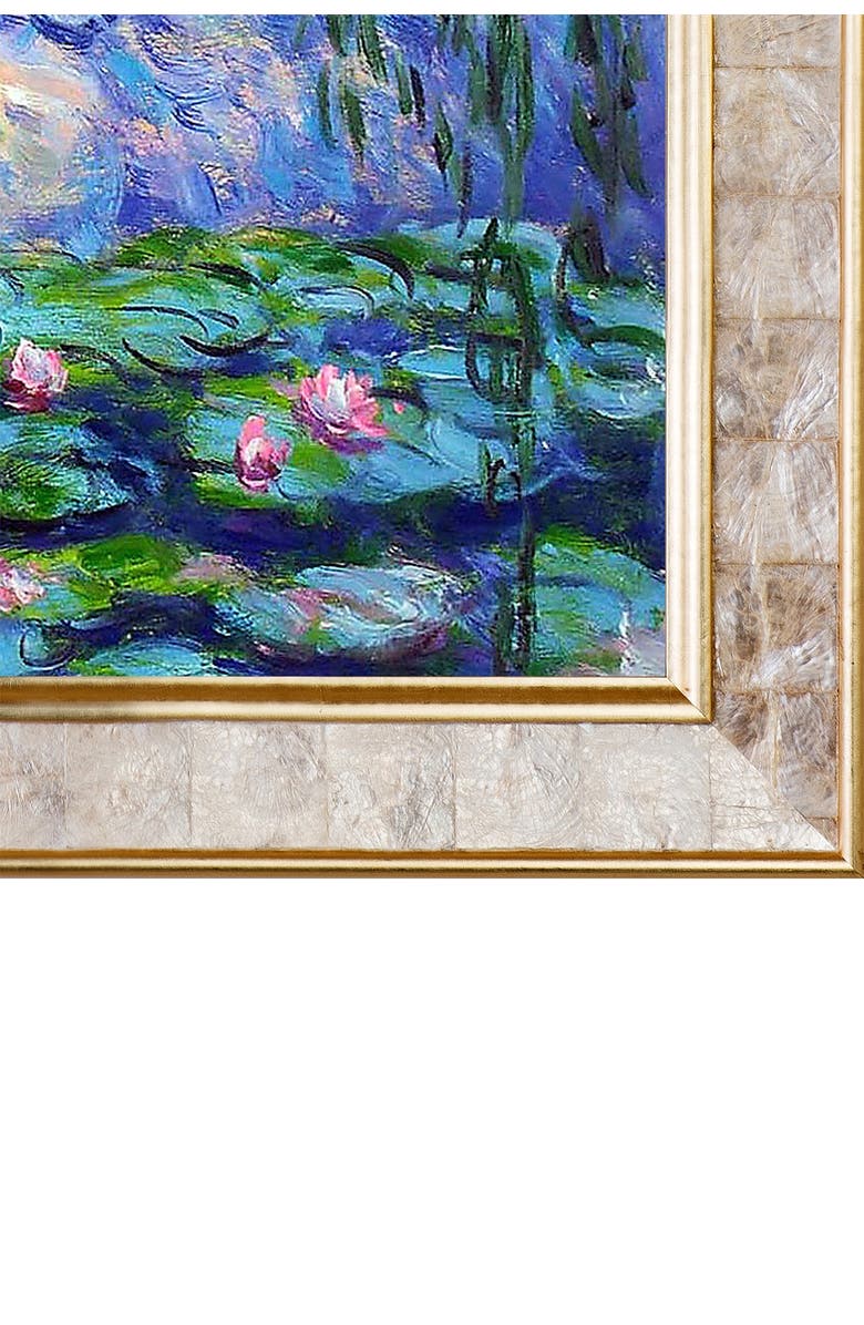 OVERSTOCK ART Water Lilies with Gold Pearl Frame, 26" x 30", Alternate, color, 