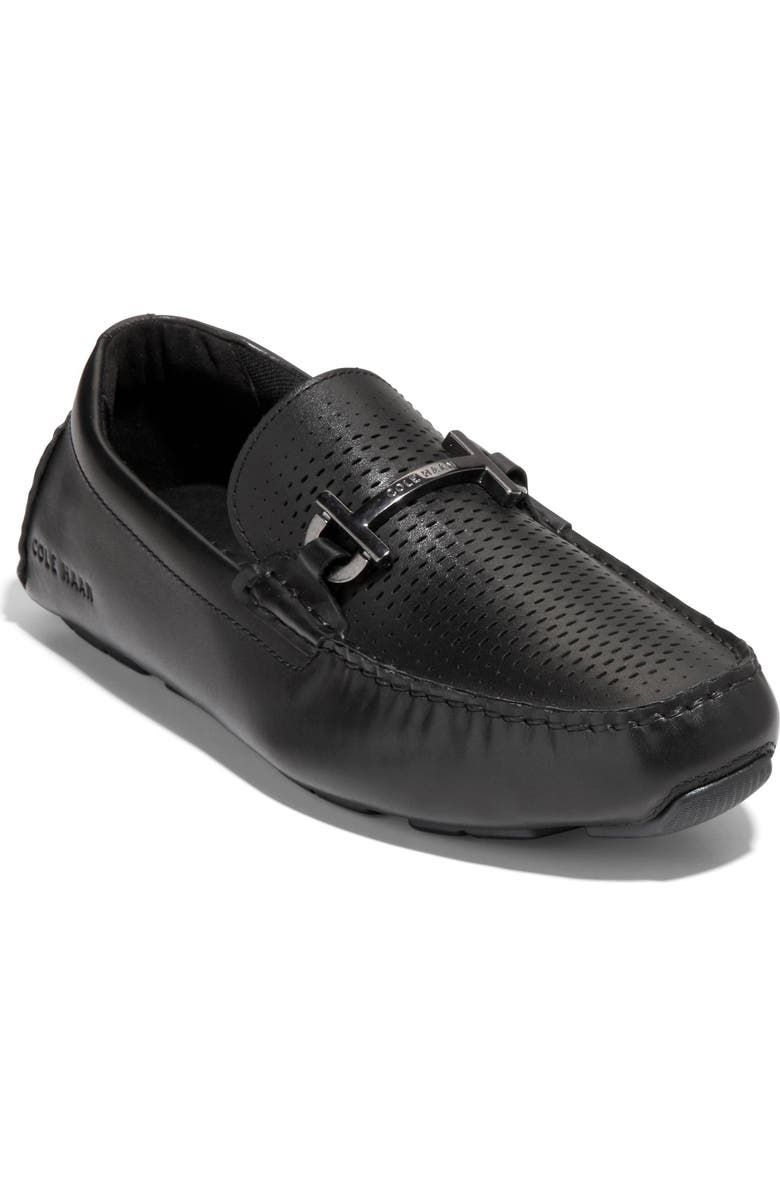 Cole Haan Grand Laser Bit Driving Loafer, Main, color, Black/ Black