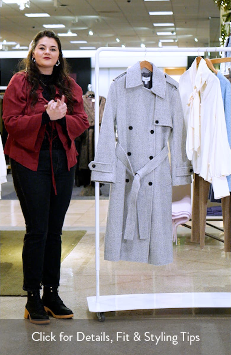 Alba Wool Blend Double Breasted Coat, sales video thumbnail