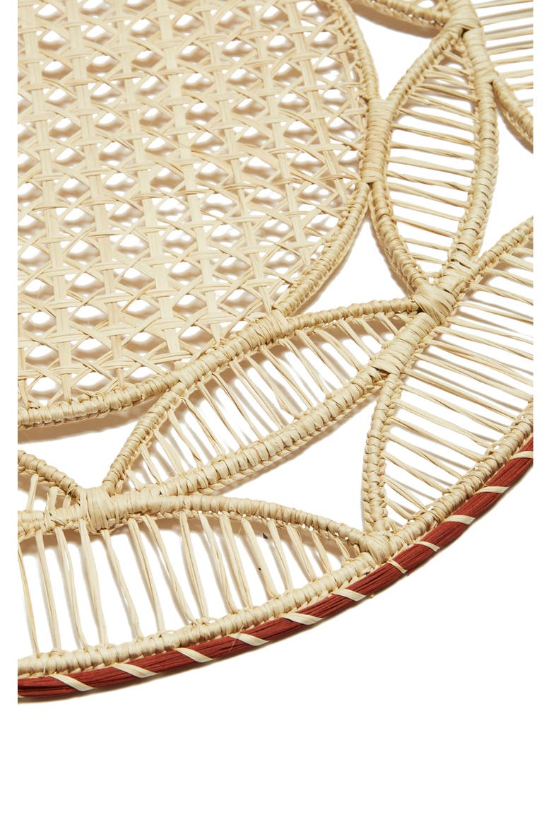 Raffia Placemats Set Of 2, Alternate, color, Sol Mattone