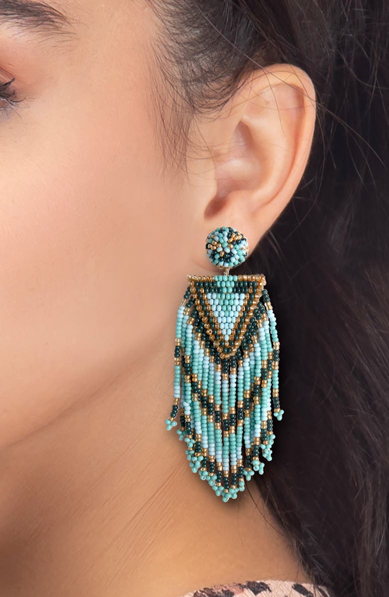 Deepa Gurnani Anwen Bead Chandelier Earrings, Alternate, color, 