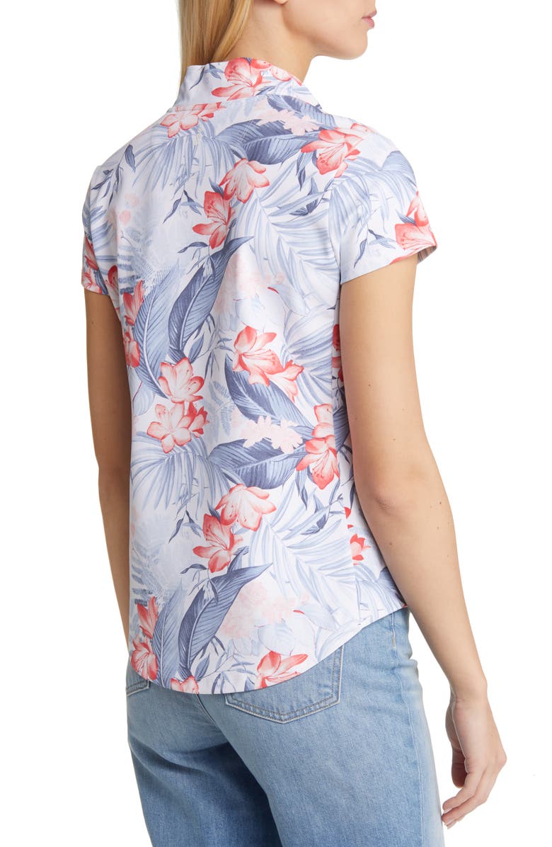 Tommy Bahama Aubrey Delicate Floral IslandZone<sup>®</sup> Quarter Zip Top, Alternate, color, 