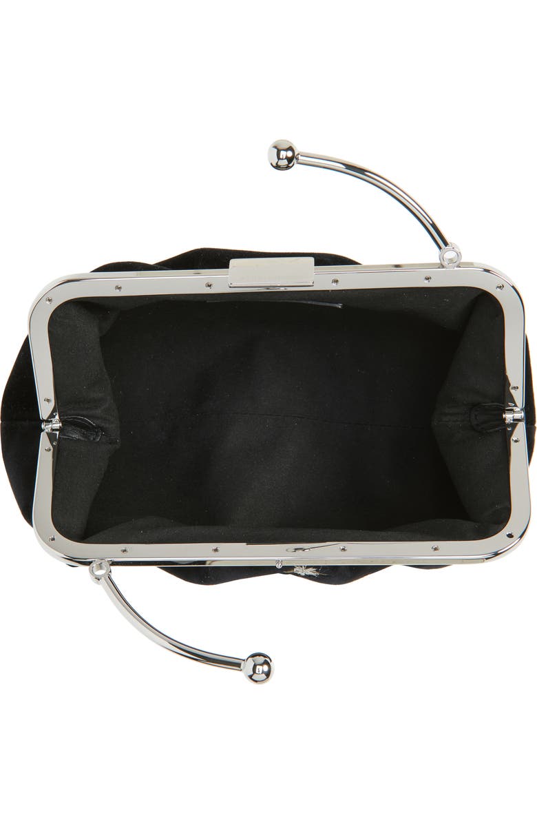 Strathberry x Cinq à Sept Embroidered Velveteen Frame Clutch, Alternate, color,