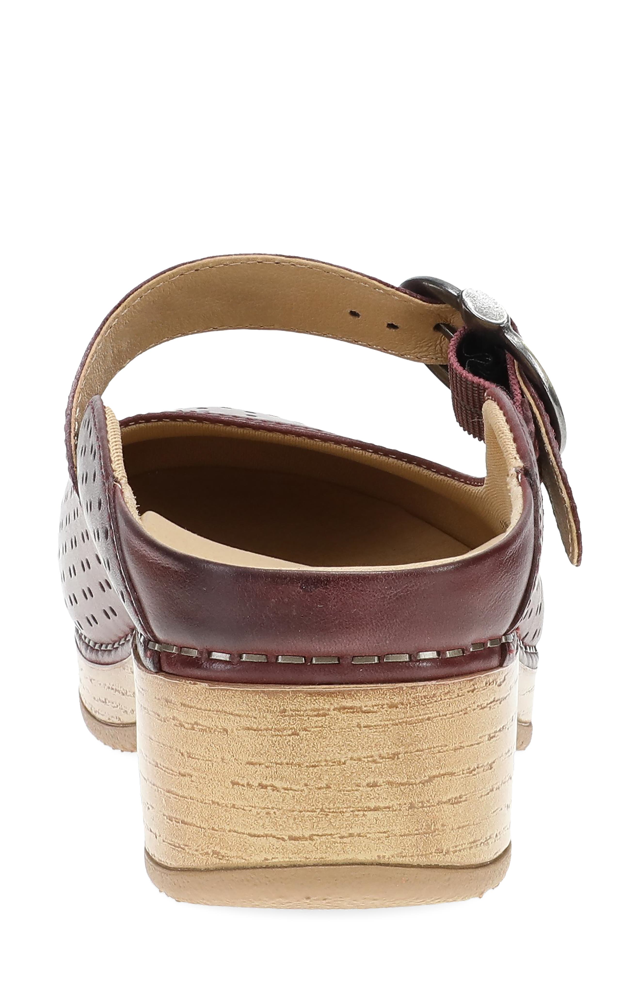 Blaire Perforated Mary Jane Clog, Alternate, color, SANGRIA