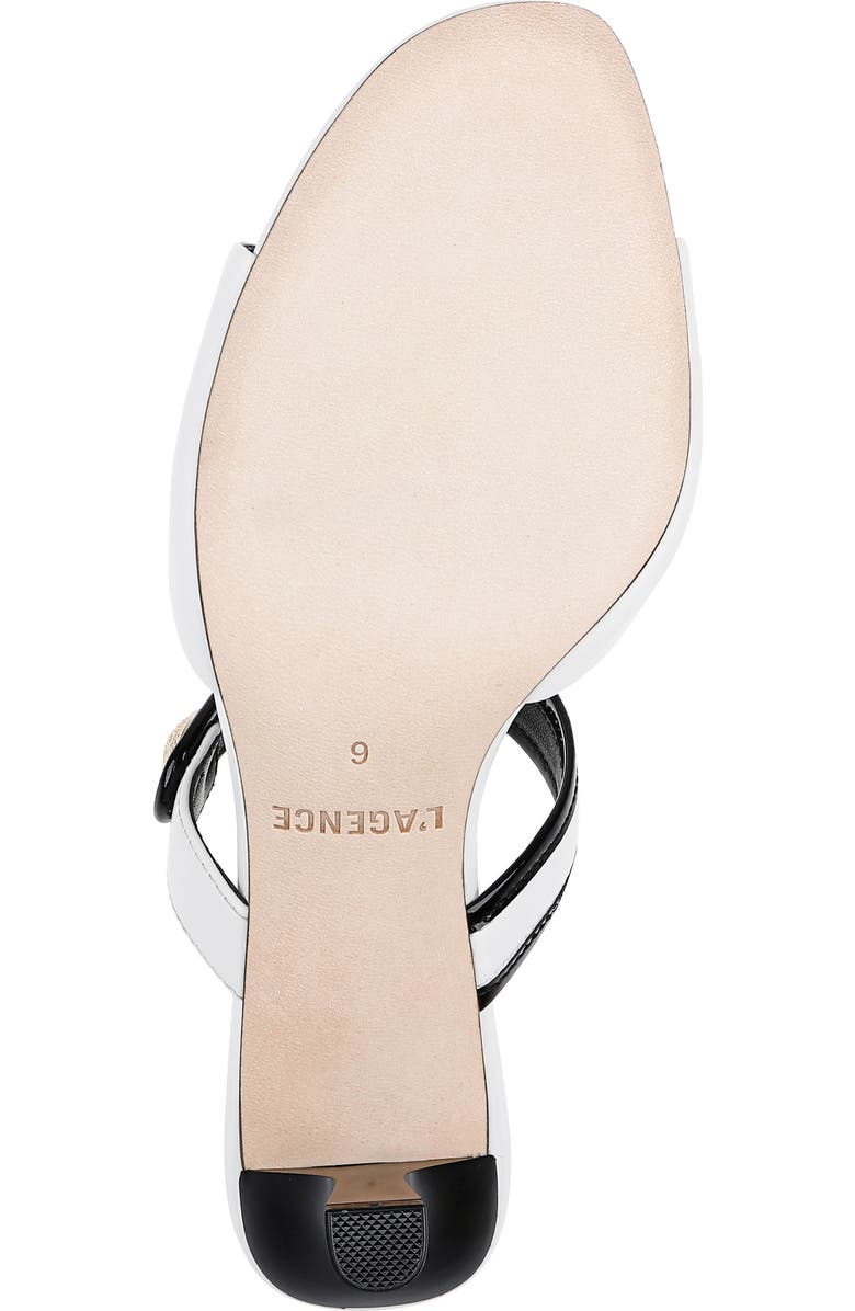 L'AGENCE Giulia Slide Sandal, Alternate, color, White Leather