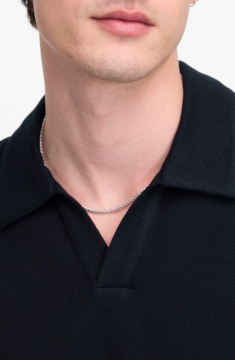 Madewell Johnny Collar Heavyweight Mesh Polo, Alternate, color, Dark Navy