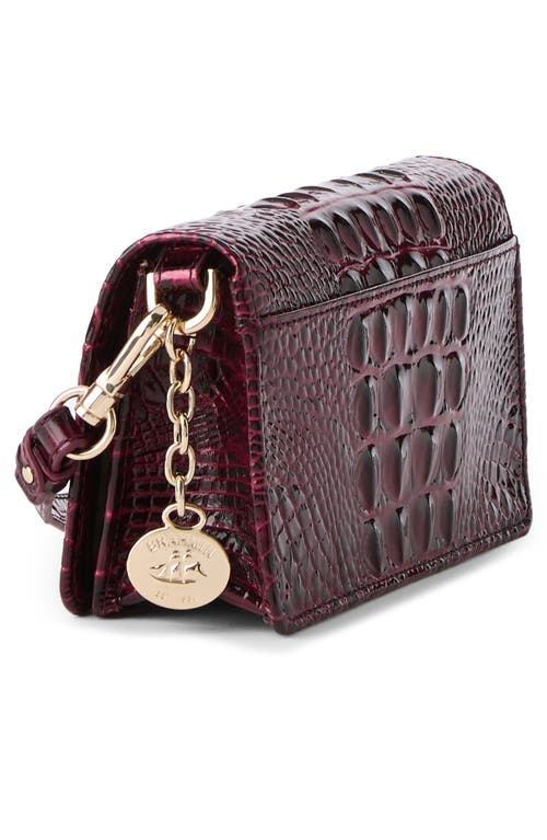 Brahmin Minuette Convertible Leather Crossbody Bag In Burgundy