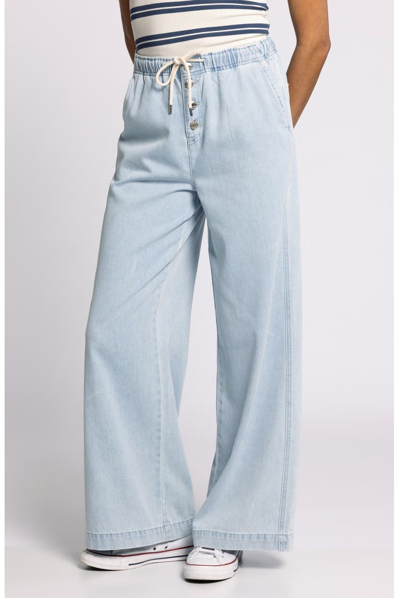 Norman Denim Drawstring Pants, Alternate, color, ISLA WASH