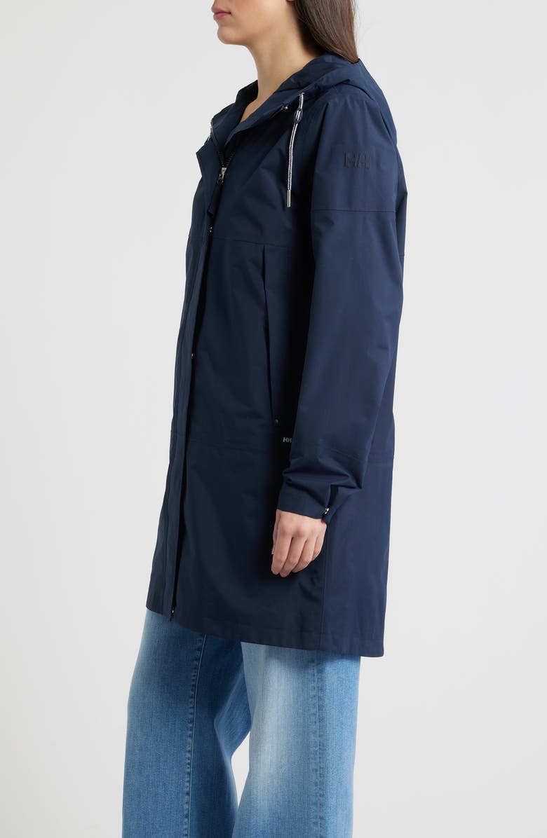 Helly Hansen Koster Waterproof Hooded Raincoat, Alternate, color, Navy