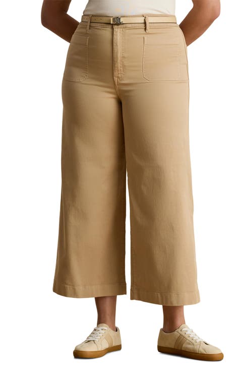 Yurshane Crop Wide Leg Chino Pants (Plus)