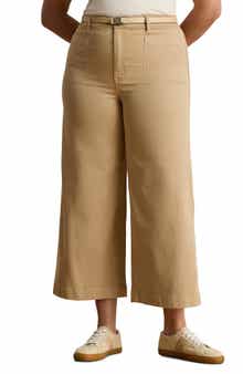 Yurshane Crop Wide Leg Chino Pants