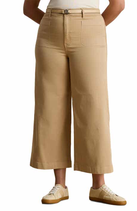 Yurshane Crop Wide Leg Chino Pants