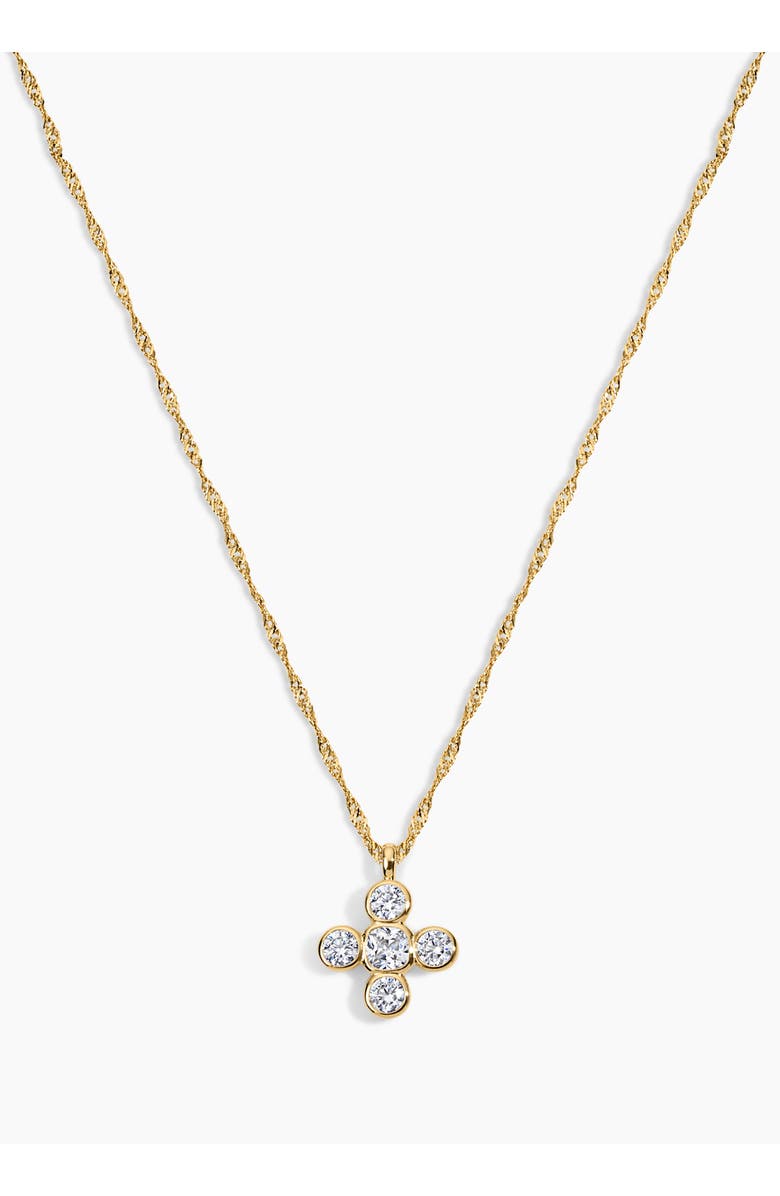Electric Picks Kylie Clover Pendant Necklace, Main, color, 