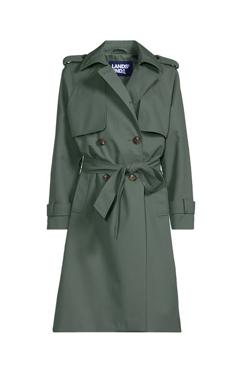 Lands' End Squall Waterproof Modern Trench Coat In Spruce