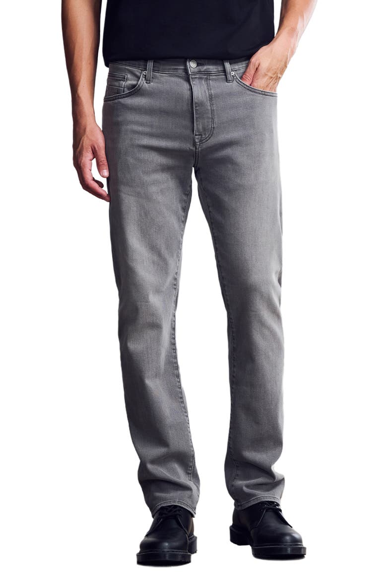 Bridge Straight Leg Jeans, Main, color, MID SMOKE BRUSHED