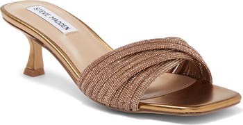 【Steve Madden】 Solange ミュール Steve Madden Solange Slide Sandal In Silver | ModeSens