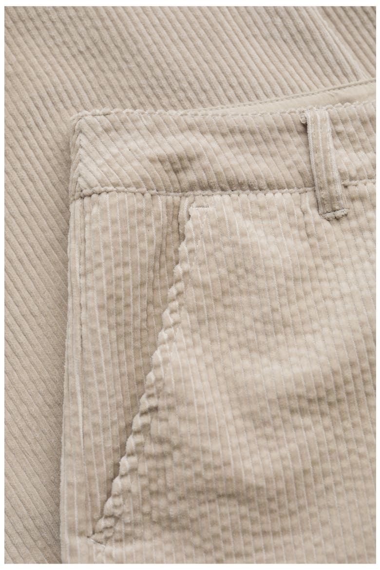 Asphodel Crop Wide Leg Corduroy Pants, Alternate, color, BIRCH