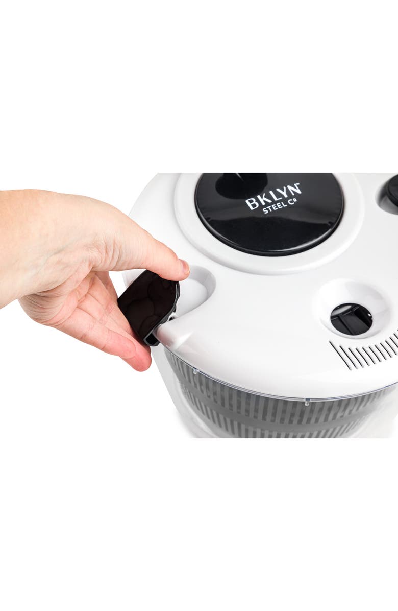 Core Home 5-Liter Salad Spinner, Alternate, color, Onyx