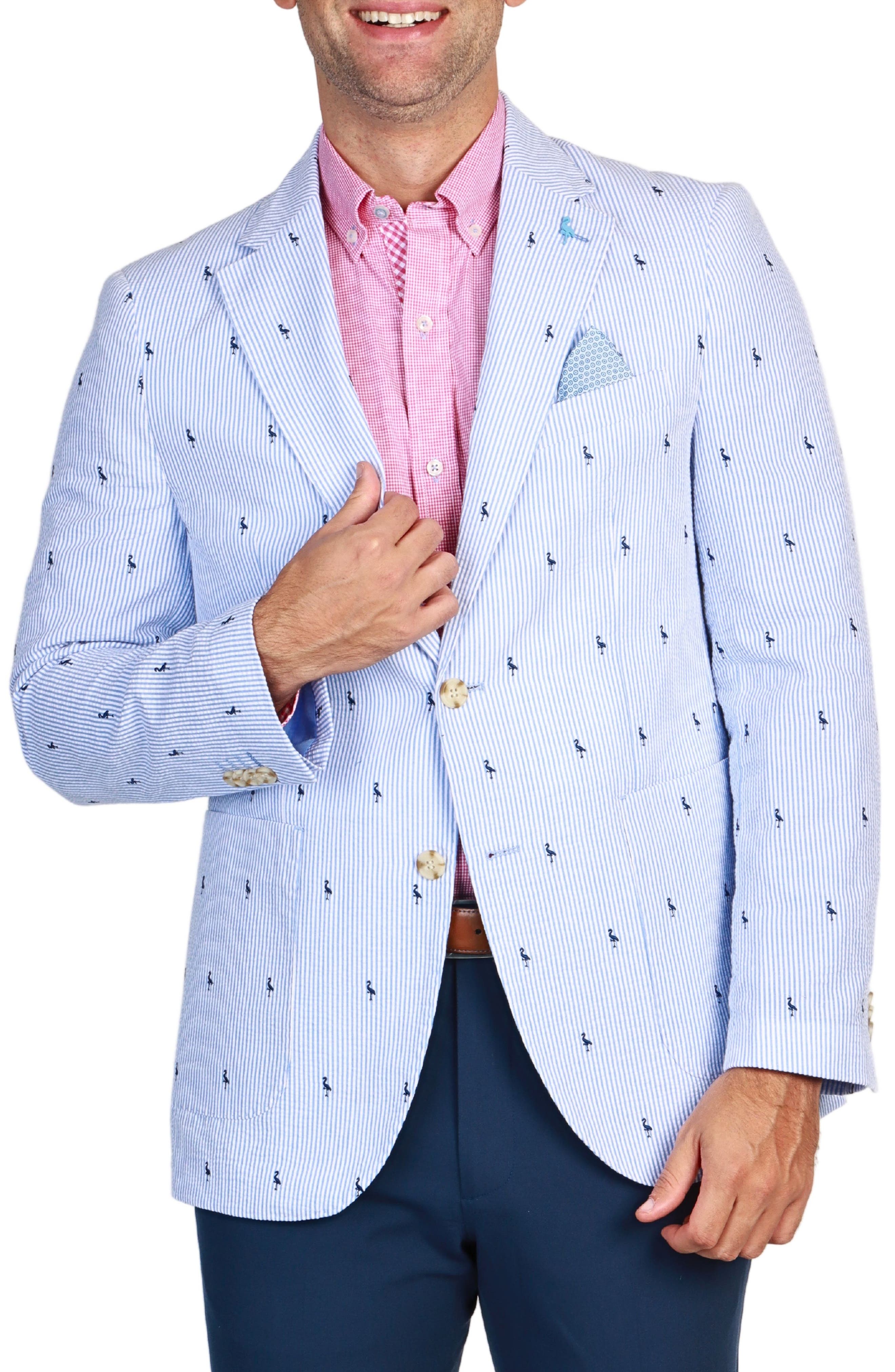TailorByrd Pinstripe Seersucker Sport Coat
