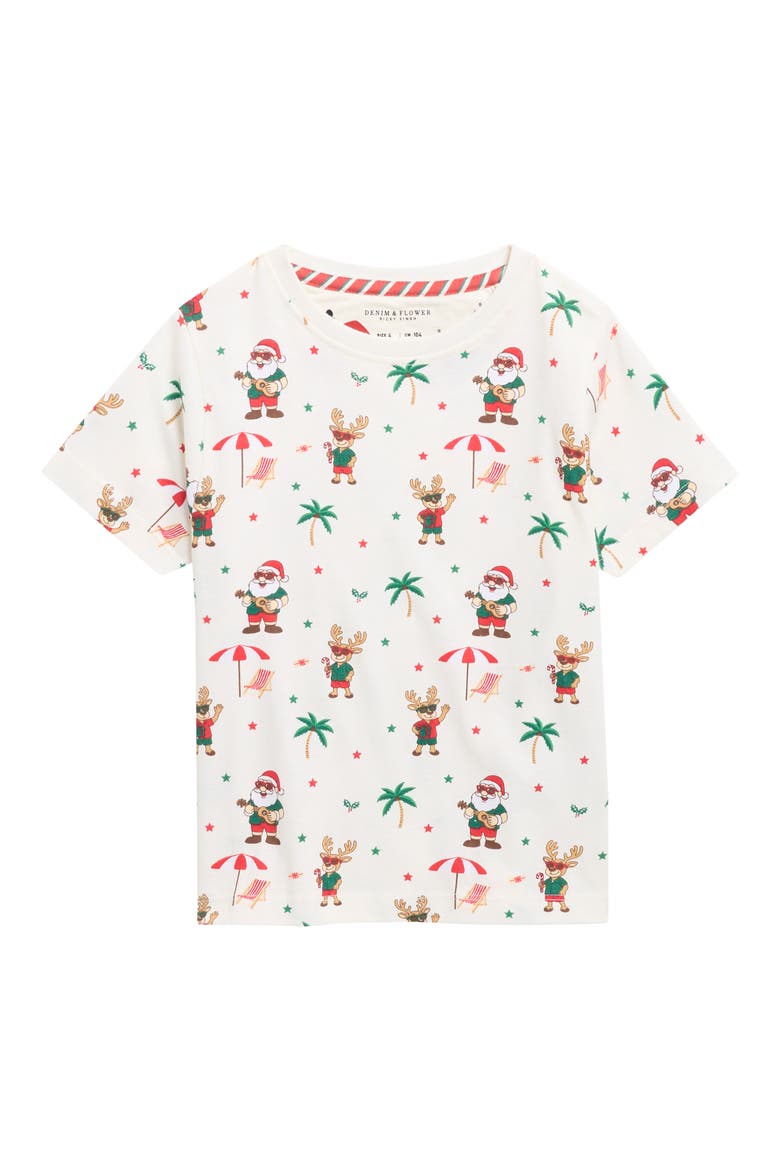 Kids' Festive Graphic T-Shirt, Main, color, WHITE
