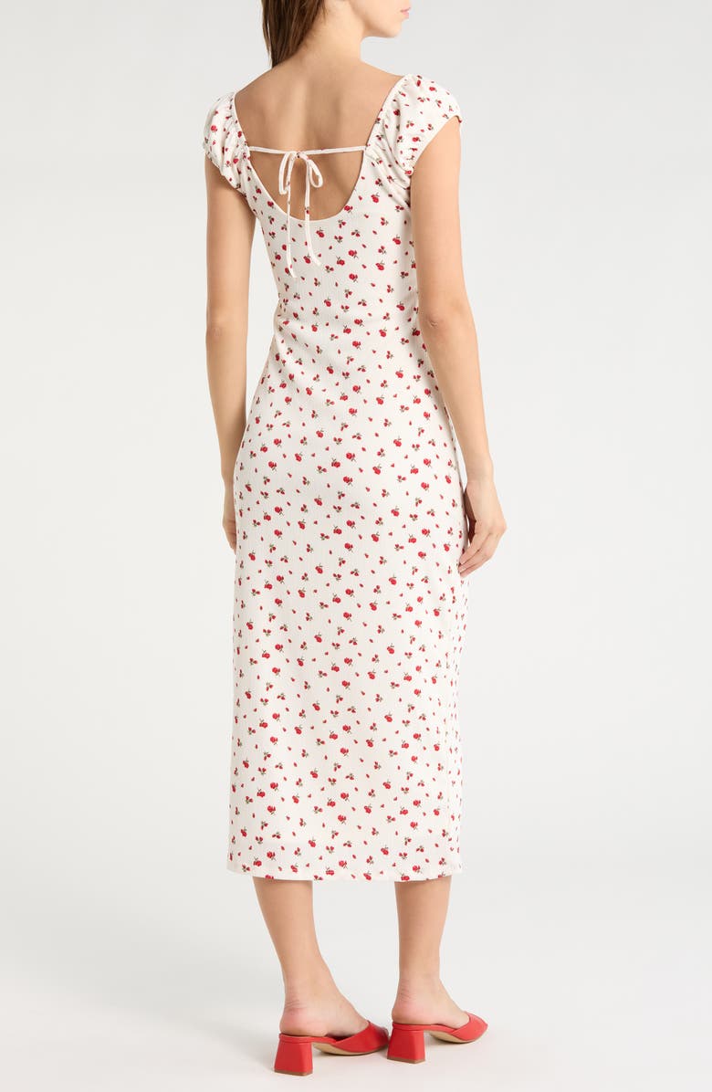 Madden Girl Ruched Tie Back Midi Dress, Alternate, color, 