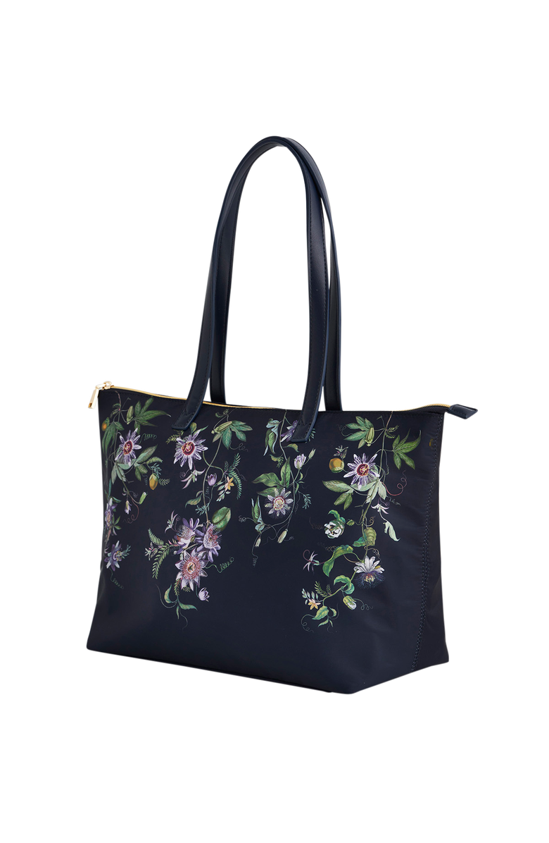 Fable England Passion Flower Grab Tote, Alternate, color, Navy