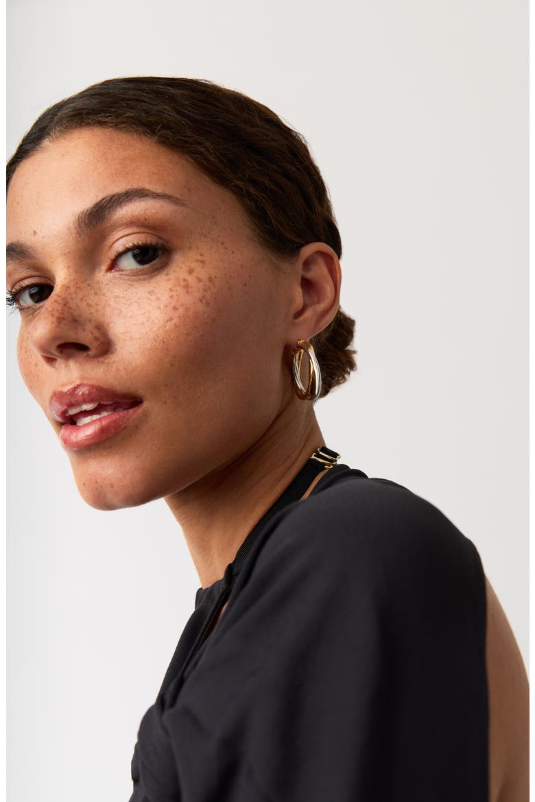 Lucy Williams Mixed Metal Hoop Earrings, Alternate, color, MIXED SILVER/GOLD