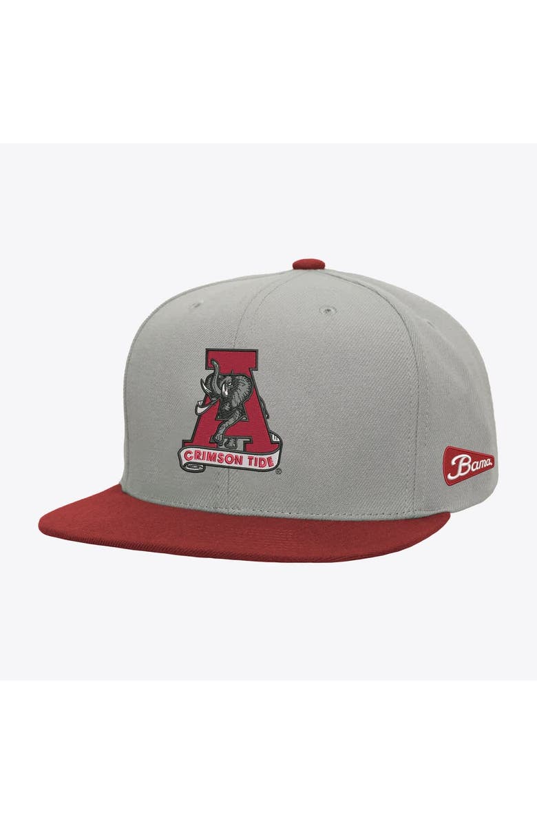 Mitchell & Ness Men's Mitchell & Ness  Gray/Crimson Alabama Crimson Tide Plaid OG Snapback Hat, Main, color, Gray