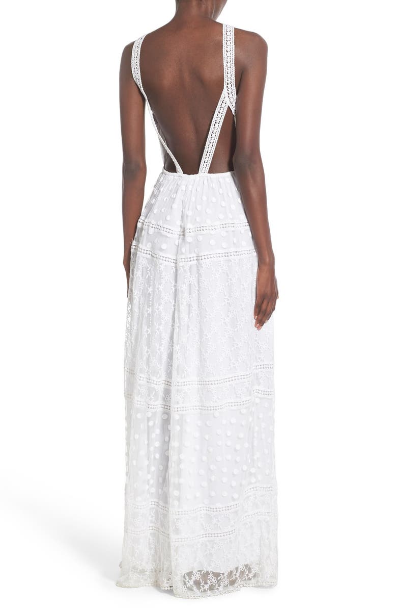 Tularosa 'Kyle' Embroidered High Neck Dress, Alternate, color, 