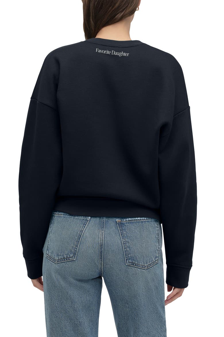 The Go Sports Cotton Blend Sweatshirt, Alternate, color, NAVY/ WHITE