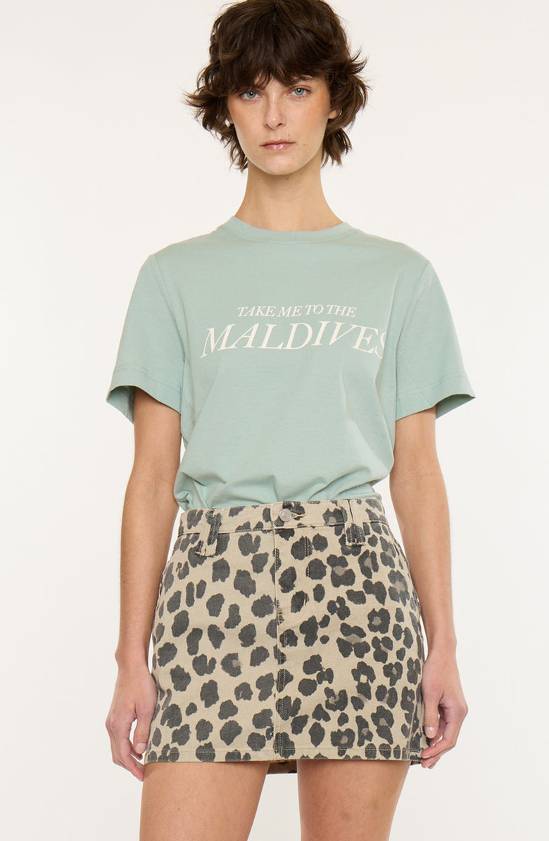 KanCan Leah Mid Rise Mini Skirt, Alternate, color, Leopard