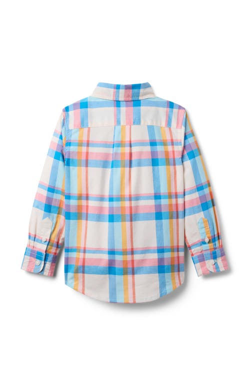 Janie And Jack The Plaid Shirt In White