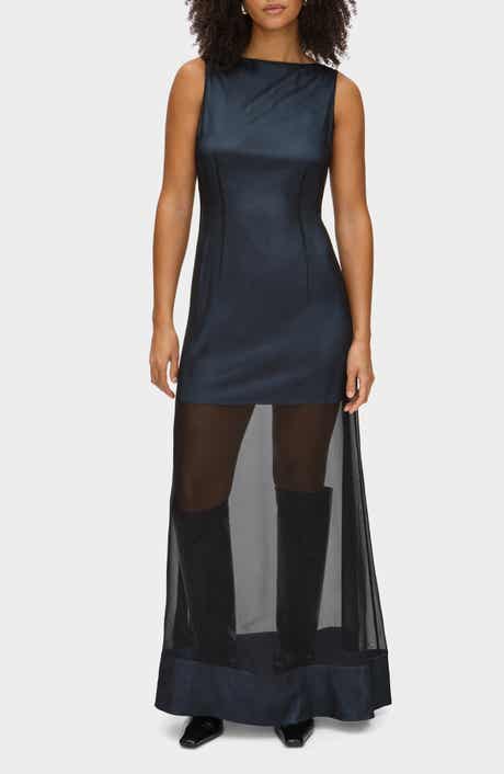 Amalie Sheer Silk Blend Maxi Dress