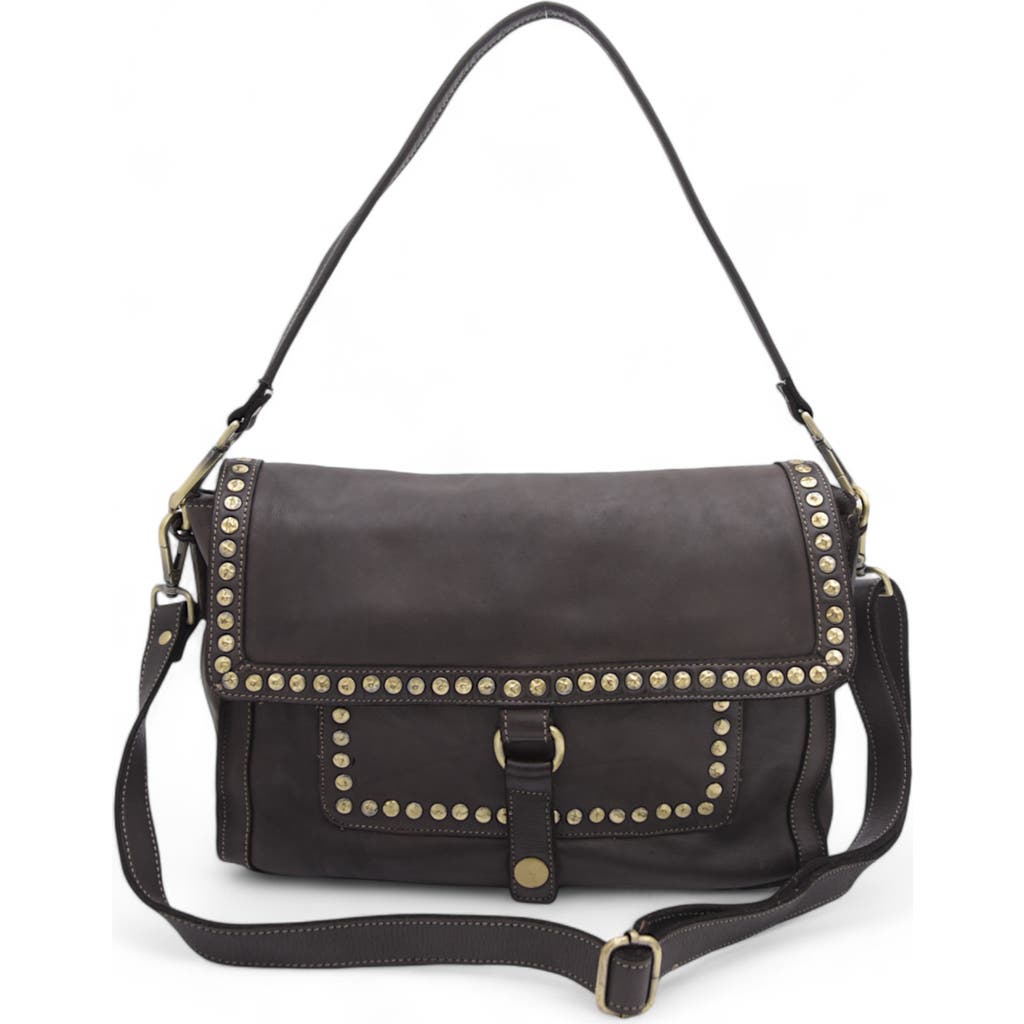 Bolsa Nova Emily Studded Shoulder Bag In Chocolate