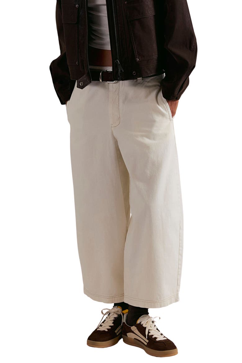 Lay Down Ankle Wide Leg Chinos, Main, color, CLEAN IVORY