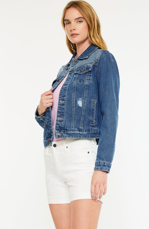 Kancan Henney Classic Trucker Jacket In Blue