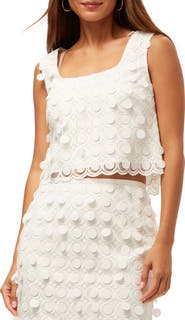 Trina Turk Embroidered Cropped Serve Top