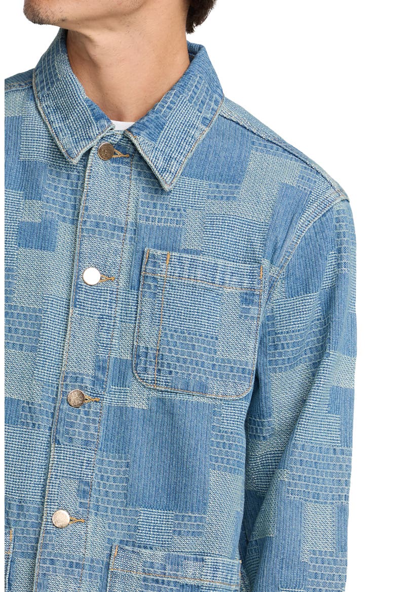Boro Dayshift Patchwork Chore Coat, Alternate, color, BLEACHED INDIGO