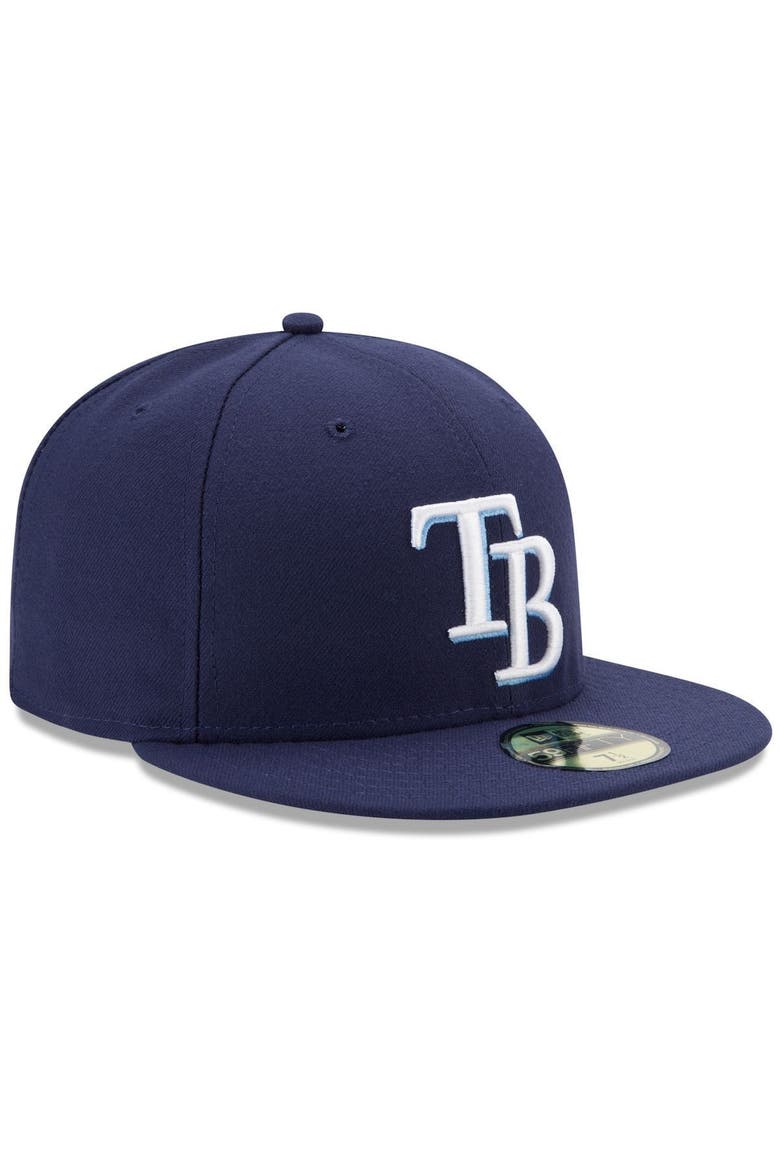 Men's New Era Navy Tampa Bay Rays Game Authentic Collection On-Field 59FIFTY Fitted Hat, Alternate, color, NAVY