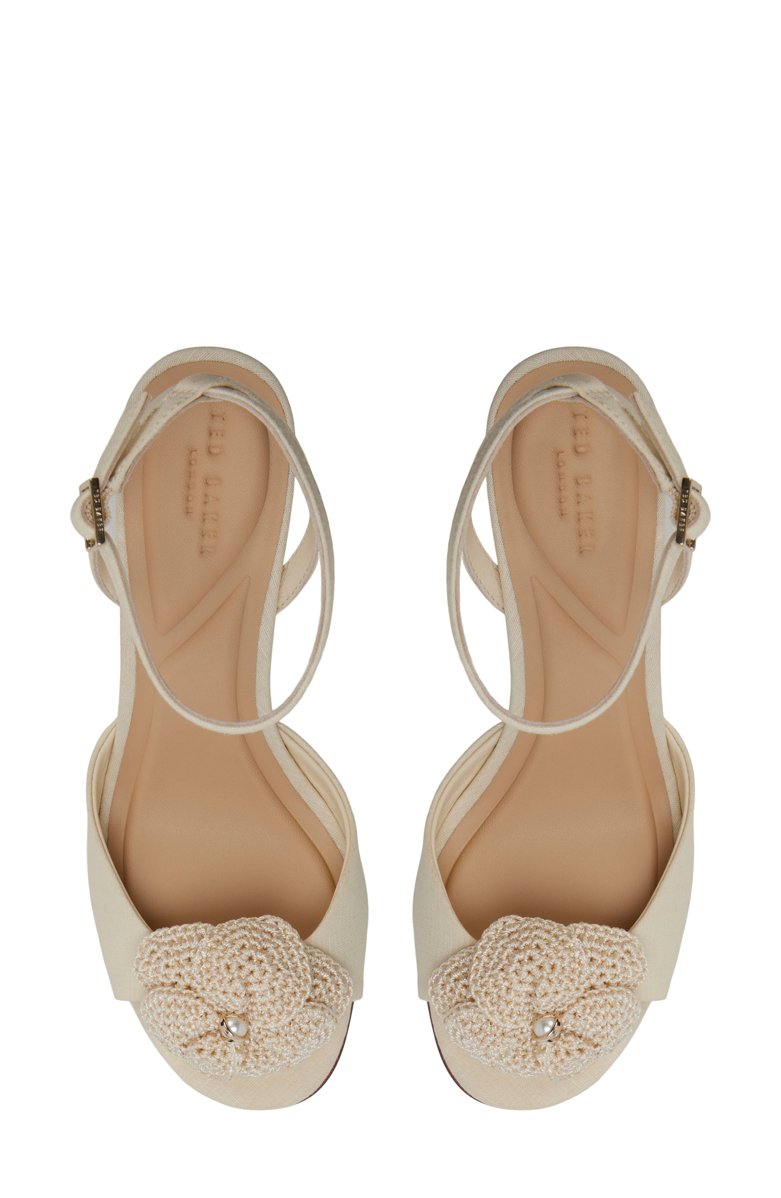 Ted Baker Bridge Ankle Strap Wedge Sandal, Alternate, color, 