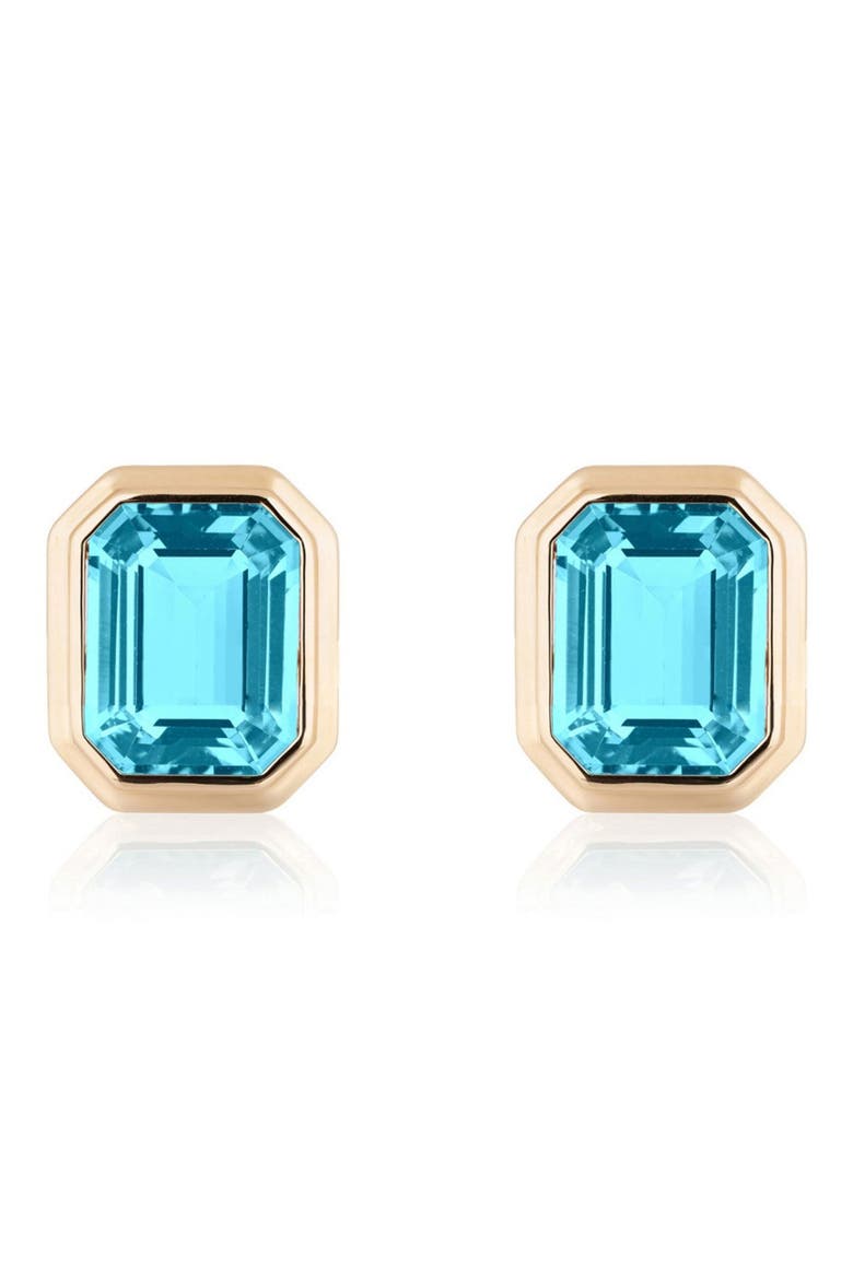 Manhattan Stud Earrings, Main, color, BLUE TOPAZ