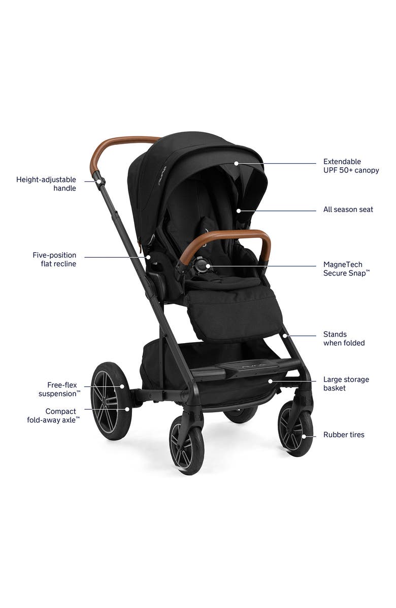 Nuna PIPA aire<sup>™</sup> rx infant car seat & MIXX<sup>™</sup> next Stroller Travel System, Alternate, color, Caviar