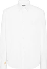BILLIONAIRE Embroidered Cotton Shirt Loose Fit Men