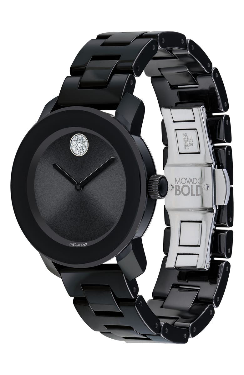 Movado Bold Ceramic Bracelet Watch, 36mm, Alternate, color,