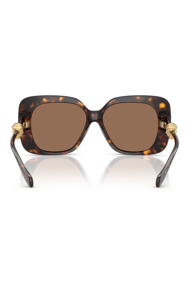 57mm Square Sunglasses, Alternate, color, HAVANA / DARK BROWN